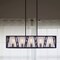 Vaxcel Oslo 5L Black Urban Loft Linear Chandelier Island Pendant Light Fixture H0224 - alternate 1